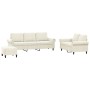 Sofagarnitur mit 3-teiligen cremefarbenen Samtkissen. von , Sofas - Ref: Foro24-3202268, Preis: 596,68 €, Rabatt: %