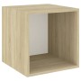 Wohnzimmermöbel 5-teilig aus weißem und Eichenholz in Sonoma-Eiche-Optik. von , TV-Möbel - Ref: Foro24-3079615, Preis: 144,53...