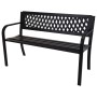 ProGarden Schwarze Stahlbank 119x50x75 cm von , Gartenbänke - Ref: Foro24-436173, Preis: 95,41 €, Rabatt: %