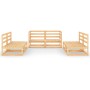Juego de muebles de jardín 6 piezas madera maciza de pino de , Conjuntos de jardín - Ref: Foro24-3075409, Precio: 365,44 €