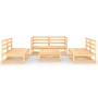 Juego de muebles de jardín 7 piezas madera maciza de pino de , Conjuntos de jardín - Ref: Foro24-3075414, Precio: 417,79 €