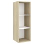 Muebles de salón 3 pzas madera ingeniería blanco y roble Sonoma de , Muebles TV - Ref: Foro24-3079750, Precio: 163,89 €, Desc...