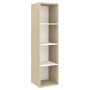 Muebles de salón 3 pzas madera ingeniería blanco y roble Sonoma de , Muebles TV - Ref: Foro24-3079750, Precio: 163,89 €, Desc...