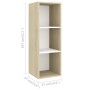 Muebles de salón 3 pzas madera ingeniería blanco y roble Sonoma de , Muebles TV - Ref: Foro24-3079750, Precio: 163,89 €, Desc...