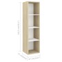 Muebles de salón 3 pzas madera ingeniería blanco y roble Sonoma de , Muebles TV - Ref: Foro24-3079750, Precio: 163,89 €, Desc...
