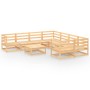 Juego de muebles de jardín 9 piezas madera maciza de pino de , Conjuntos de jardín - Ref: Foro24-3075979, Precio: 537,52 €