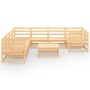 Juego de muebles de jardín 9 piezas madera maciza de pino de , Conjuntos de jardín - Ref: Foro24-3075979, Precio: 537,52 €