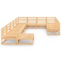 11-teiliges Gartensitzgruppen-Set aus massivem Kiefernholz. von , Gartensets - Ref: Foro24-3076034, Preis: 704,72 €, Rabatt: %