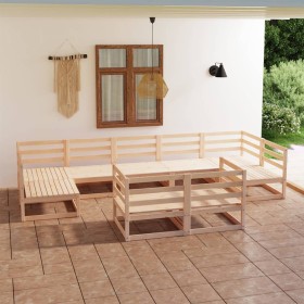 9-piece solid pine wood garden furniture set by , Garden sets - Ref: Foro24-3076199, Price: 536,89 €, Discount: %