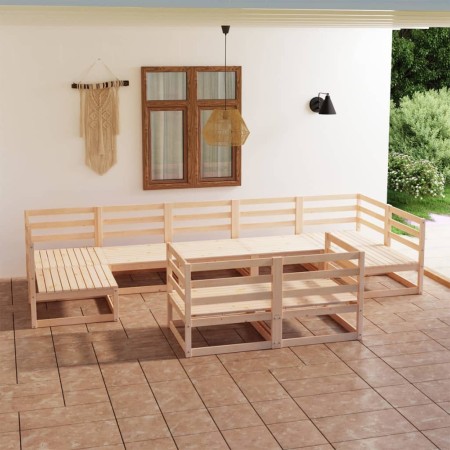 Juego de muebles de jardín 9 piezas madera maciza de pino de , Conjuntos de jardín - Ref: Foro24-3076199, Precio: 536,37 €