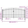 Doppeltes Tor für Zaun mit Lanzen-Spitzen 400x225 cm von , Gartentore - Ref: Foro24-145741, Preis: 254,06 €, Rabatt: %