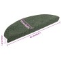 Alfombrilla autoadhesiva de escalera 5 uds 65x21x4 cm verde de , Alfombrillas para escalones - Ref: Foro24-149720, Precio: 23...