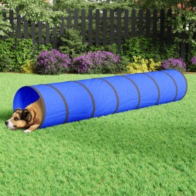 Túnel para perros poliéster azul Ø50x300 cm de , Tiendas y túneles de juego - Ref: Foro24-172190, Precio: 34,50 €, Descuento: %