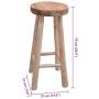 Taburete de cocina de madera de teca de , Taburetes de cocina - Ref: Foro24-244545, Precio: 178,25 €, Descuento: %