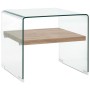 Transparent tempered glass coffee table 50x50x45 cm by , Coffee table - Ref: Foro24-284742, Price: 176,07 €, Discount: %