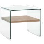 Transparent tempered glass coffee table 50x50x45 cm by , Coffee table - Ref: Foro24-284742, Price: 176,07 €, Discount: %