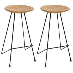 Taburetes de cocina 2 unidades madera maciza de teca de , Taburetes de cocina - Ref: Foro24-285203, Precio: 192,70 €, Descuen...