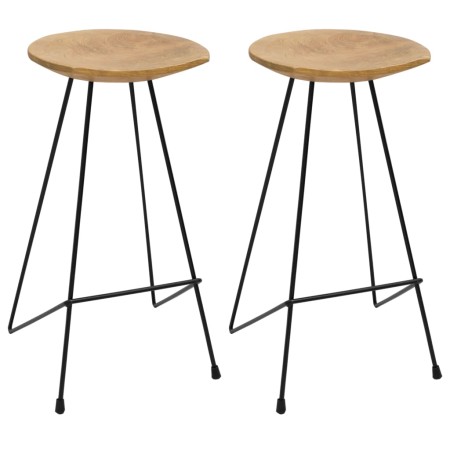 Küchenhocker 2 Stück Massivholz Teakholz von , Küchenhocker - Ref: Foro24-285203, Preis: 192,70 €, Rabatt: %