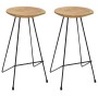 Küchenhocker 2 Stück Massivholz Teakholz von , Küchenhocker - Ref: Foro24-285203, Preis: 192,70 €, Rabatt: %