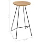 Küchenhocker 2 Stück Massivholz Teakholz von , Küchenhocker - Ref: Foro24-285203, Preis: 192,70 €, Rabatt: %