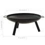 Brasero de acero 70x59x28 cm de , Chimeneas - Ref: Foro24-313346, Precio: 79,52 €, Descuento: %
