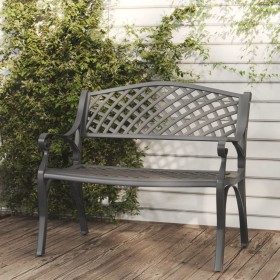 Banco de jardín de aluminio fundido negro 102 cm de , Bancos de jardín - Ref: Foro24-317748, Precio: 219,69 €, Descuento: %