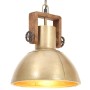 Round industrial hanging lamp 25 W brass 30 cm E27 by , Lamps - Ref: Foro24-320533, Price: 58,58 €, Discount: %