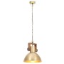 Round industrial hanging lamp 25 W brass 30 cm E27 by , Lamps - Ref: Foro24-320533, Price: 58,58 €, Discount: %