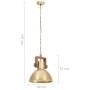 Round industrial hanging lamp 25 W brass 30 cm E27 by , Lamps - Ref: Foro24-320533, Price: 58,58 €, Discount: %