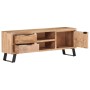 Massives TV-Möbel aus Akazienholz mit natürlicher Kante, 120x30x42 cm. von , TV-Möbel - Ref: Foro24-323518, Preis: 307,75 €, ...