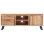 Massives TV-Möbel aus Akazienholz mit natürlicher Kante, 120x30x42 cm. von , TV-Möbel - Ref: Foro24-323518, Preis: 307,75 €, ...