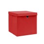 Aufbewahrungsboxen mit Deckel 10 Stück rot 28x28x28 cm von , Aufbewahrungskörbe - Ref: Foro24-325222, Preis: 57,66 €, Rabatt: %