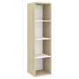 Wohnzimmermöbel 4-teilig, weiß und Eiche Sonoma von , TV-Möbel - Ref: Foro24-3079894, Preis: 254,62 €, Rabatt: %