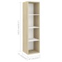 Wohnzimmermöbel 4-teilig, weiß und Eiche Sonoma von , TV-Möbel - Ref: Foro24-3079894, Preis: 254,62 €, Rabatt: %