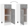Unterschrank mit Schublade aus grauem Beton-Holzwerkstoff 30x46x81,5cm. von , Küchenschränke - Ref: Foro24-801208, Preis: 81,...