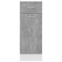 Unterschrank mit Schublade aus grauem Beton-Holzwerkstoff 30x46x81,5cm. von , Küchenschränke - Ref: Foro24-801208, Preis: 81,...
