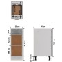 Unterschrank mit Schublade aus grauem Beton-Holzwerkstoff 30x46x81,5cm. von , Küchenschränke - Ref: Foro24-801208, Preis: 81,...
