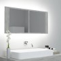 Armario espejo baño luz LED acrílico gris hormigón 100x12x45 cm de , Tocadores de baño - Ref: Foro24-804984, Precio: 65,82 €,...