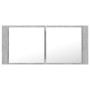 Armario espejo baño luz LED acrílico gris hormigón 100x12x45 cm de , Tocadores de baño - Ref: Foro24-804984, Precio: 65,82 €,...