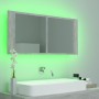 Armario espejo baño luz LED acrílico gris hormigón 100x12x45 cm de , Tocadores de baño - Ref: Foro24-804984, Precio: 65,82 €,...