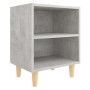 Nachttische 2 Stück, Holzbeine in Betongrau, 40x30x50 cm. von , Nachttische - Ref: Foro24-805788, Preis: 57,32 €, Rabatt: %