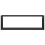 Estantes cubo de pared 6 uds contrachapado negro 80x15x26,5 cm de , Estantes y estanterías - Ref: Foro24-807111, Precio: 69,1...