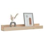 Estantes de pared 2 uds madera maciza de pino 80x12x9 cm