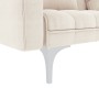 Cream-colored fabric sofa bed by , Sofas - Ref: Foro24-247216, Price: 478,81 €, Discount: %