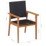 7-piece garden dining set made of black and brown synthetic rattan by , Garden sets - Ref: Foro24-44077, Price: 614,93 €, Dis...