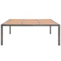 Mesa de jardín ratán PE y madera acacia gris 200x200x74 cm de , Mesas de jardín - Ref: Foro24-46137, Precio: 343,75 €