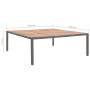 PE rattan and gray acacia wood garden table 200x200x74 cm by , Garden tables - Ref: Foro24-46137, Price: 343,75 €, Discount: %