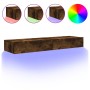 TV-Möbel mit LED-Lichtern, 2 Stück, Raucheiche, 60x35x15,5 cm. von , TV-Möbel - Ref: Foro24-842897, Preis: 88,60 €, Rabatt: %