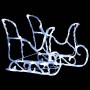 Christmas decoration acrylic reindeer and sleigh with 160 LEDs 130 cm by , Christmas lights - Ref: Foro24-289979, Price: 108,...