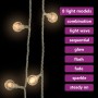 Garland of lights with 8 functions, 20m long, 200 warm white LED bulbs. by , Christmas lights - Ref: Foro24-328810, Price: 25...